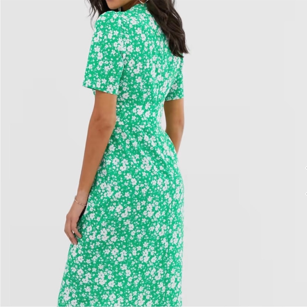 ASOS Green Floral Midi Dress